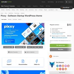 Pixxy - Software Startup WordPress theme by fox-themes