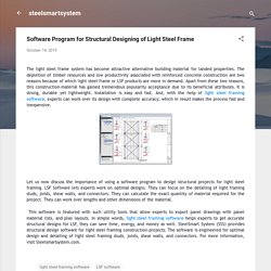 Software Program for Structural Designing of Light Steel Frame