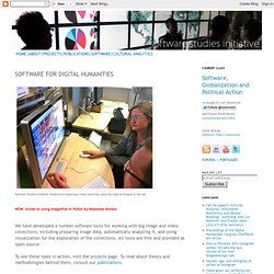 SOFTWARE FOR DIGITAL HUMANITIES