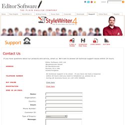 Editor Software Technical and Corporate Support