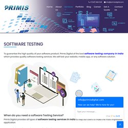 Quality Software Testing Services in India