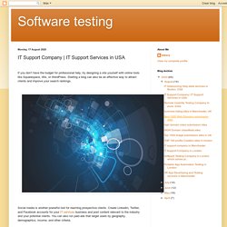 Software testing: IT Support Company