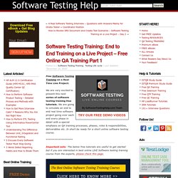 Software Testing Training: End to End Training on a Live Project – Free Online QA Training Part 1