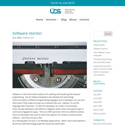 Software stories! - Universal Digital Services Ltd
