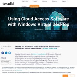 Windows Virtual Desktop Access