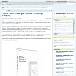 Tips to Choose the Right Software Technology Company