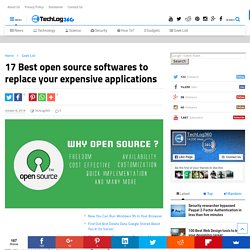 17 Best open source softwares to replace your expensive applications