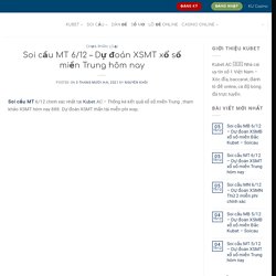 Soi cầu MT 6/12 - Dự đoán XSMT xổ số miền Trung hôm nay