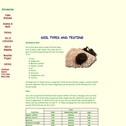 Soil Types and Testing
