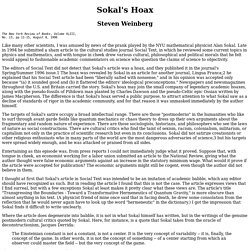 Sokal's Hoax