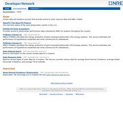 NREL: Developer Network