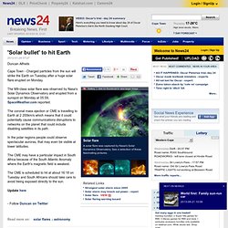 'Solar bullet' to hit Earth