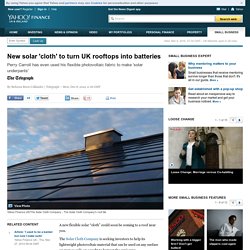 New solar 'cloth' to turn UK rooftops into batteries