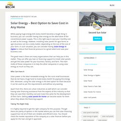 Solar Energy – Best Option to Save Cost in Any Home