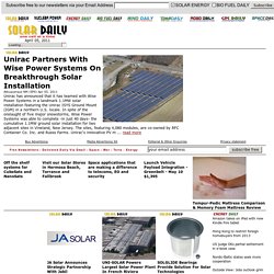 Solar Energy News