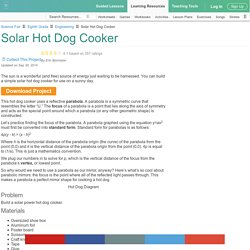 Solar Hot Dog Cooker Experiment