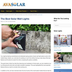 The 12 Best Solar Wall Light Reviews of 2021 - Avasolar