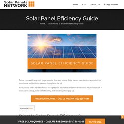 Solar Panel Efficiency Guide for 2021