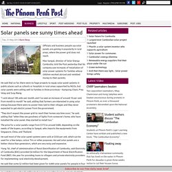 Solar panels see sunny times ahead, Business, Phnom Penh Post