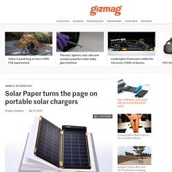 Solar Paper turns the page on portable solar chargers