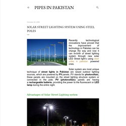 Solar Street lighting system using steel poles