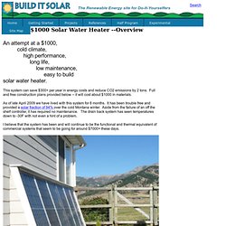 The $1000 Solar Water Heating System