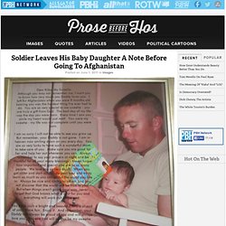 Soldier Leaves His Baby Daughter A Note Before Going To Afghanistan