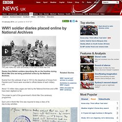 WW1 soldier diaries placed online by National Archives