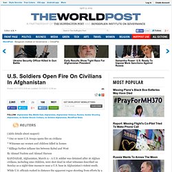 U.S. Soldier Opens Fire On Civilians In Afghanistan