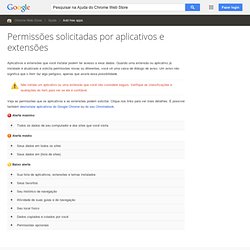 Permissions requested by apps, extensions, and themes - Google Chrome Help