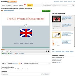 the UK System of Government