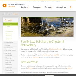 Family Law Solicitors Chester & Shrewsbury