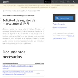Solicitud de registro de marca ante el IMPI