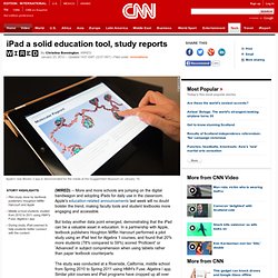 iPad a solid education tool, study reports