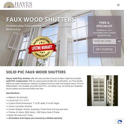 Solid Poly Faux Wood Shutters