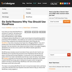 Six Solid Reasons Why You Should Use WordPress