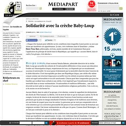 Solidarité avec la crèche Baby-Loup