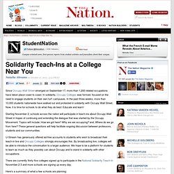 Solidarity Teach-Ins at a College Near You