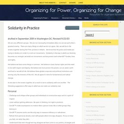 Organizing for Power, Organizing for Change