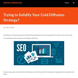 Trying to Solidify Your Cold Diffusion Strategy?
