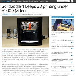 Solidoodle 4 keeps 3D printing under $1,000 (video)