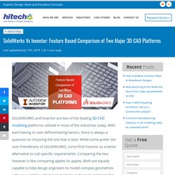 SolidWorks Vs Inventor: Feature Based Comparison of Two Major 3D CAD Platforms