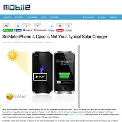 SolMate iPhone 4 Case Is Not Your Typical Solar Charger