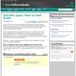 SoLoMo apps: How to test them - Aurora