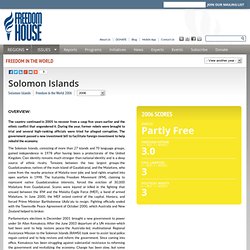 Freedom House: Freedom in the World 2006 - Solomon Islands