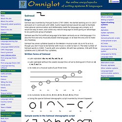 Solresol language and stenographic script