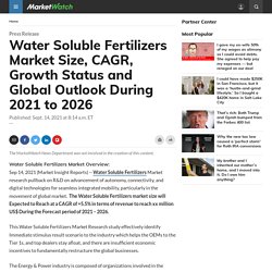 Water Soluble Fertilizers Market Size, CAGR, Growth Status and Global Outlook During 2021 to 2026