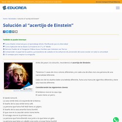 Solución al “acertijo de Einstein”
