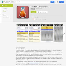 Solution Calculator Lite