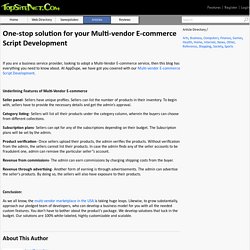One-stop solution for your Multi-vendor E-commerce Script Development
